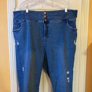 Simply Be Distressed Shape&Sculpt High Rise Jeans